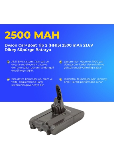 Dyson Car+boat Tip 2 Hh15 2500 Mah 21.6v Dikey Süpürge Batarya