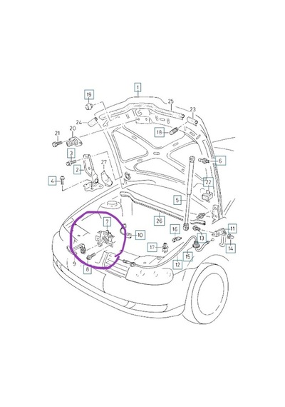 Seat Toledo 99/05 Kaput Dış Açma Mandalı - Kapı Kolu