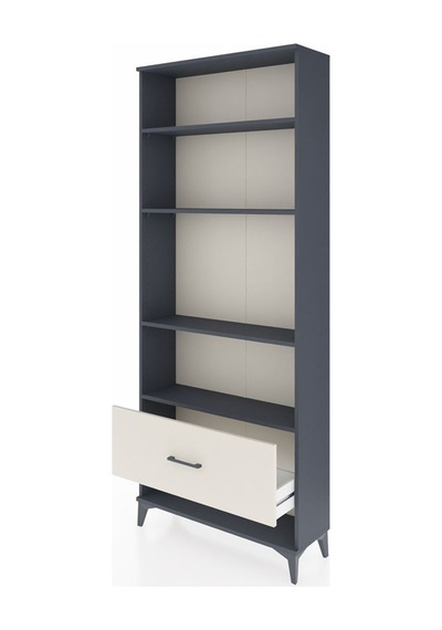 Arges Dolap 4 Raflı Tek Çekmeceli 88x30x221 Antrasit-aytaşı Antrasit
