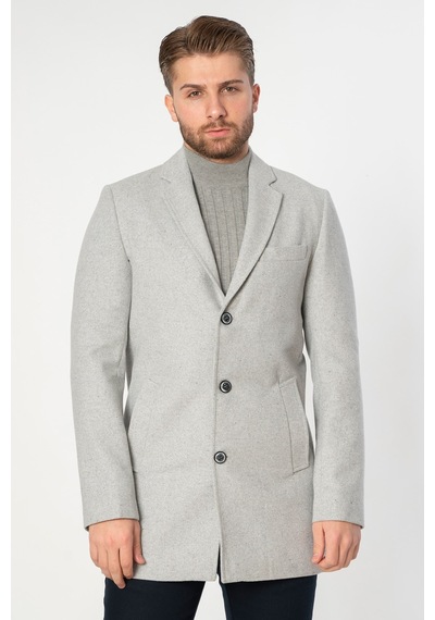 White Stone Abrantes Slim Fit 1754 Pamuklu Palto Gri