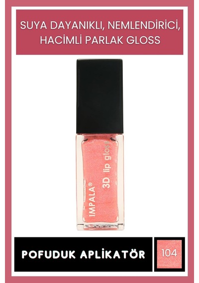 3d Lip Gloss Dudak Parlatıcı No:104