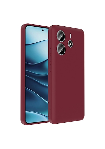 Xiaomi Redmi Note 14 4g Kılıf Kamera Korumalı Kartlık Hazneli Zore Vitra Kapak Mürdüm
