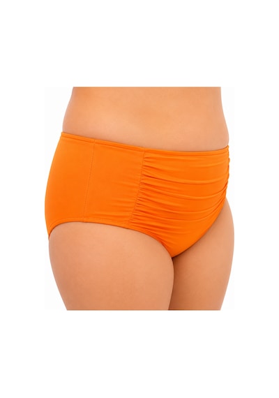 Düz Kesim Yüksek Bel Bikini Takımı Turuncu