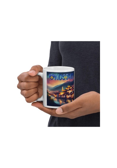 Kosova Kupa Bardak 2 Adet Seyahat Hatıra Kosovo Mug
