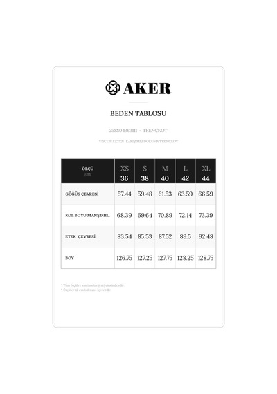 Aker Keten Karışımlı Dokuma Trençkot Bej Bej