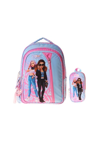 Wow Generation Wonderful Kız Çocuk Pembe - Turkuaz İlkokul Okul Çantası Ve Kalemlik Seti - Setwg-w6069c Çok Renkli