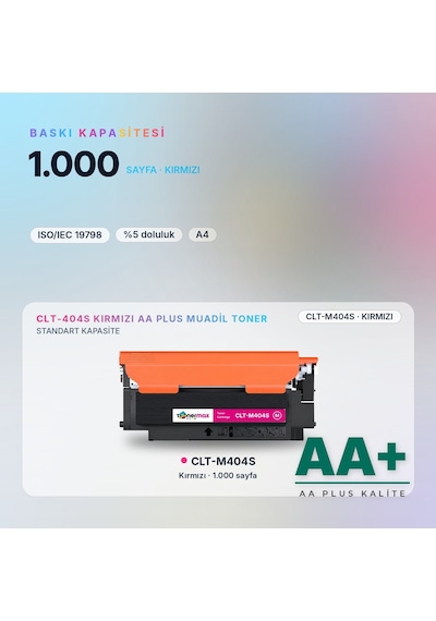 Samsung Clt-m404s Kırmızı Uyumlu Toner Aa Plus / Xpress C430 / C480