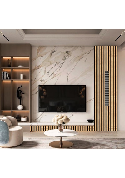 Winflex Eko Safirmix Keçeli Akustik Ahşap Paneli 50x240c...