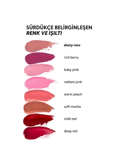 Cream Co. Nemlendirici Besleyici Işıltılı Dudak Yanak ve Göz Renklendirici Tint Dusty Rose