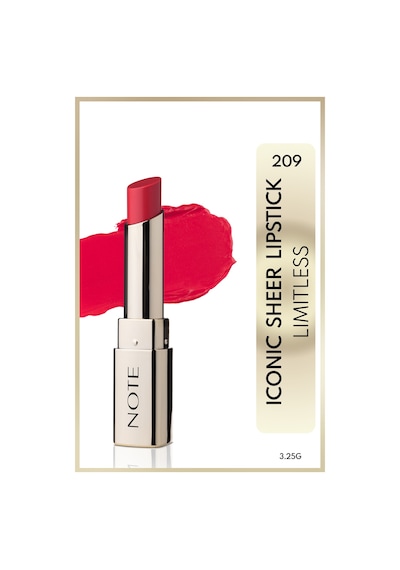 Note Cosmetics Iconic Sheer Lipstick Nemlendirici Parlak Ruj 209 Limitles Nemlendirici Parlak Ruj - Pembe 209