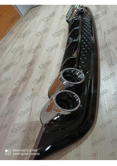 Seat Leon Difüzör Mk3 - 3,5 Üniversal Plastik Piano Black 4çıkış