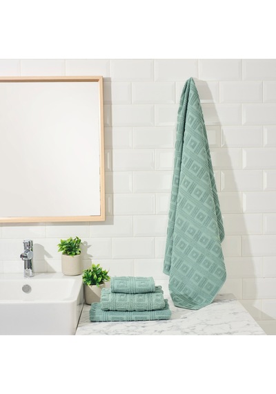 Soft Kybele Banyo Havlusu - Koyu Yeşil - 70x140 Cm Renkli