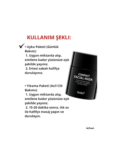 Sudee Compact Facial Mask 52 Ml Yaşlanma Karşıtı Ve Cilt Bariyerini Güçlendirici Gece Maskesi