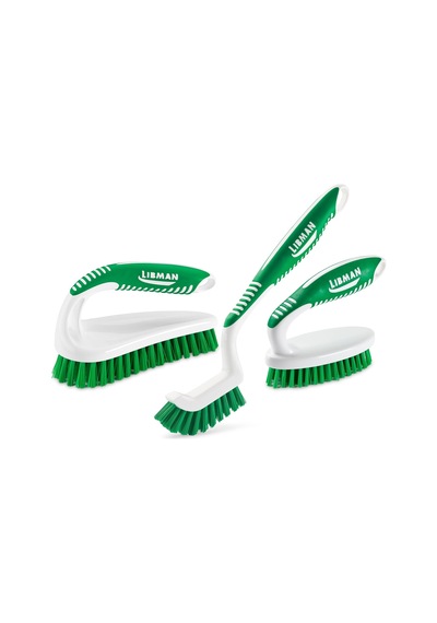 Libman Fırçalama Fırçası Seti - Harç, Fayans, Banyo, Mutfak İçin Üç Farklı Dayanıklı Fırça. Kullanımı Kolay, Zorlu Dağınıklıklar İçin Güçlü Lifler - Abd'de Üretilen Aile, Üniseks Parti 2406