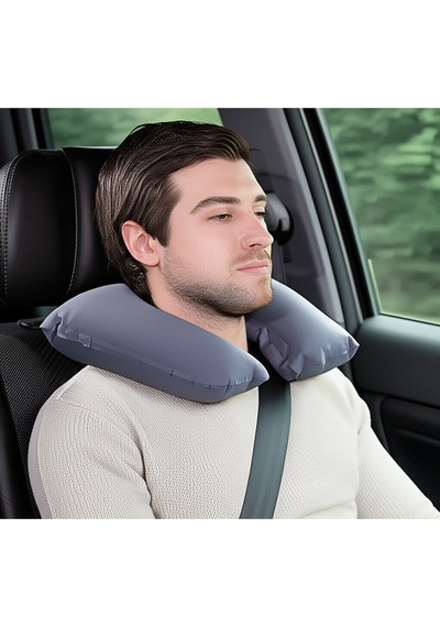 Şişme Seyahat Yastığı Ergonomik Boyun Destekli Yolculuk Yastığı Kolay Şişirilebilir, Uyku Yastığı Diğer