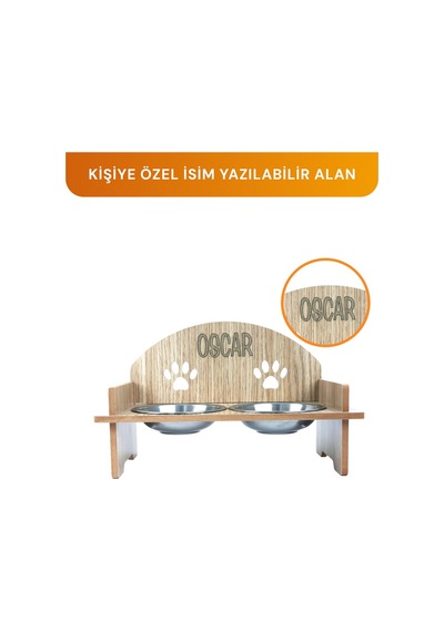 Alas Bej Keçe Kedi Ve Köpek Evi Yatağı-mama Kabı 2 Kaseli Kedi-köpek Suluk, Mamalık Paspas Seti
