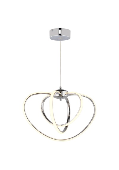 Ld 067 Model Krom 3 Renkli Salon Ve Oturma Odası İçin İdeal Alüminyum Avize, 45x70 Krom