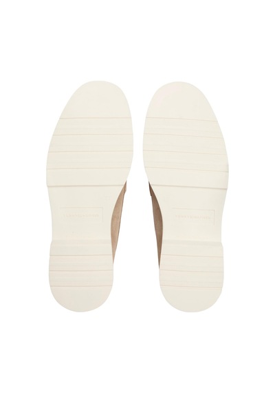 Tommy Hilfiger Hafif Süet Kadın Püsküllü Bej Loafer-13200 Sandalwood