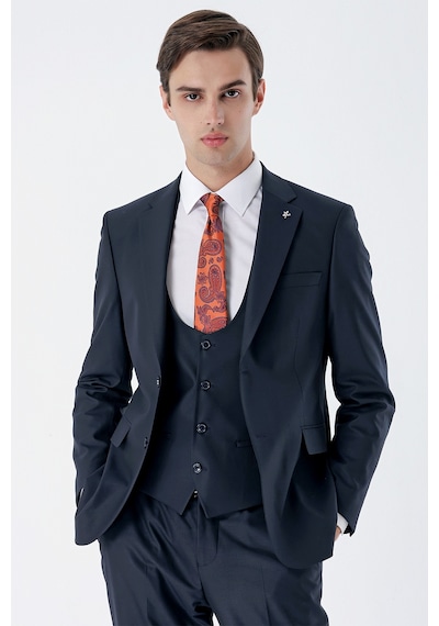 İmza Lacivert Mono Yaka Çift Yırtmaç Yelekli 6 Drop Slim Fit Dar Kesim Basic Takım Elbise 1001240186-lacivert Lacivert İmza Lacivert Mono Yaka Çift Yırtmaç Yelekli 6 Drop Slim Fit Dar Kesim Basic Takım Elbise 1001240186-lacivert Lacivert