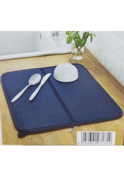 Bulaşık Matı 44 X 36 Cm 1 Adet Bambu Mavi Diğer