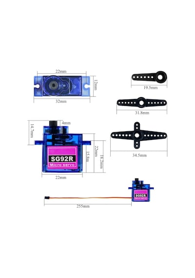 Tower Pro Sg92r 2.5kg 4.8v Micro Servo Motor