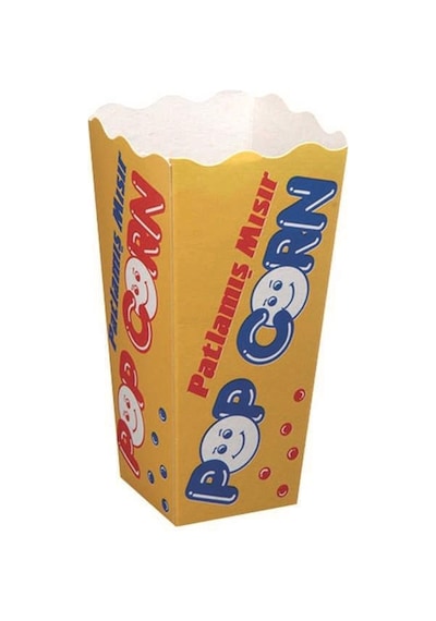 Karton Popcorn Mısır Kutusu Büyük 50'li