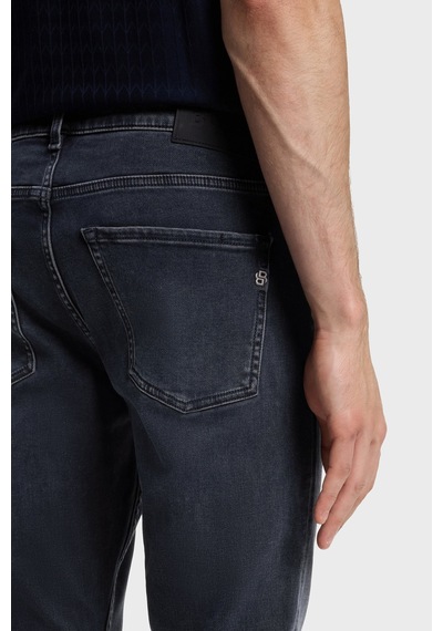 Boss Pamuklu Slim Fit Düz Paça Jeans Erkek Kot Pantolon 50571822 407 Lacivert