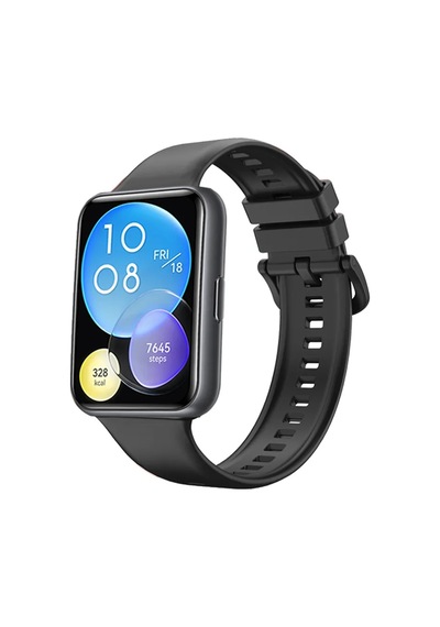 Forzacase Huawei Watch Fit 2 İçin Silikon Kordon Kayış - Fc150 Siyah