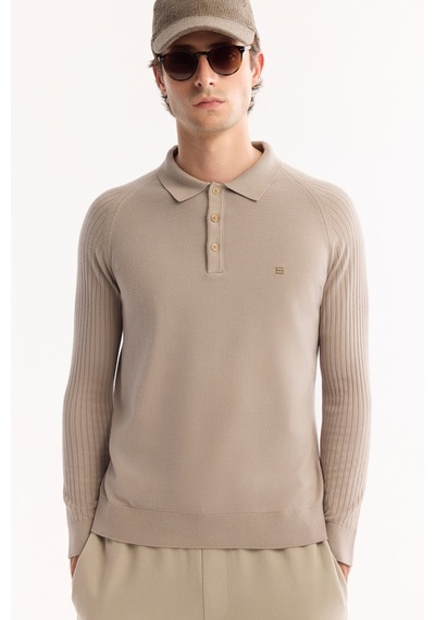 Avva Erkek Vizon Polo Yaka Düğmeli Soft Touch Dokulu Triko Regular Fit Kazak A52y5030 Avva Erkek Vizon Polo Yaka Düğmeli Soft Touch Dokulu Triko Regular Fit Kazak A52y5030