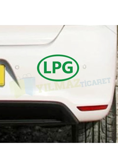 Lpg Gaz Oto Sticker Yapıştırma Tampon Etiket 2 Ad