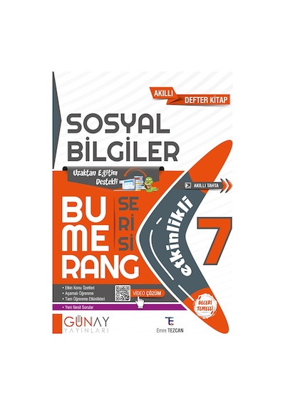 Günay Yayınları 7. Sınıf Sosyal Bilgiler Bumerang Etkinlikli Deft