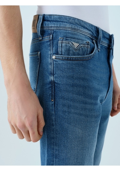 Ricardo Slim Fit Erkek Pantolon Orta İndigo