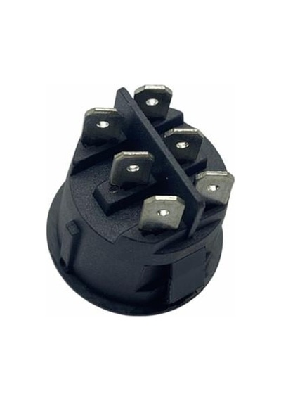 Tuşlu Anahtar Yuvarlak 22 Mm 6 Fiş On-off-on
