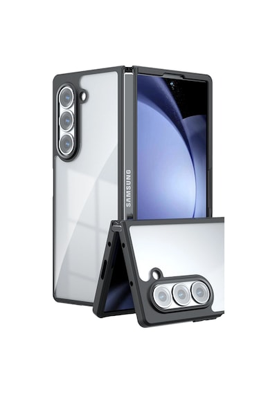 Samsung Uyumlu Galaxy Z Fold 5 Kılıf Blur Fold Kapak Siyah
