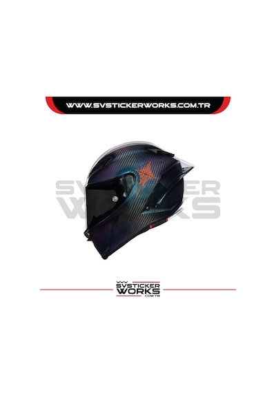 Haç Sticker Kask Sticker Kasklar Uyumlu Tek Yön 1 Adet Turuncu