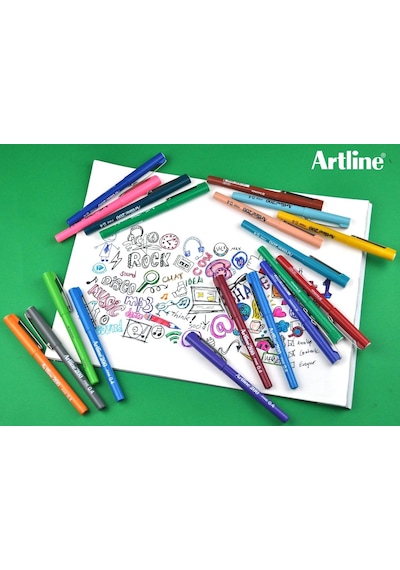 Tilibra Artline 200n Fine Keçe Uçlu Yazı Kalemi Uç:0,4 Mm, Kırmızı