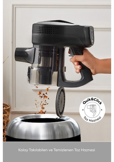 Karaca Vantuz Power Force Pro 2 in 1 Şarj Edilebilir Dik Süpürge