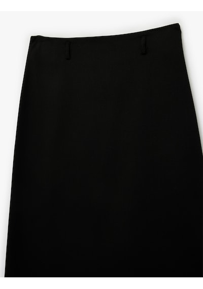 Koton Regular Fit Midi Kalem Etek Siyah 6sak70033uw Siyah