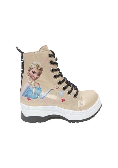Fix Kids 9603 Parlak Deri Fashion Kız Çocuk Bot Pudra