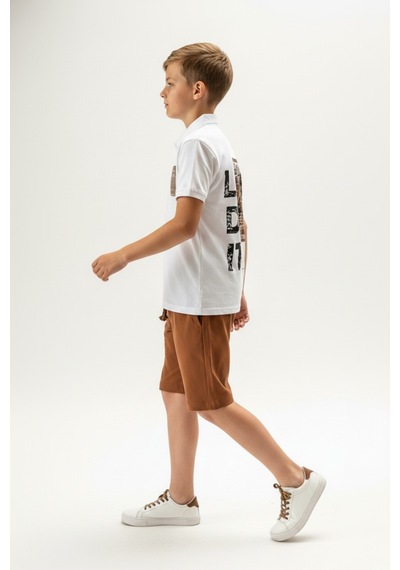 Toontoy Kids Toontoy Erkek Çocuk 2'li Şortlu Takım Polo Yaka Kısa Kollu Düğmeli T-shirt - Beli Lastikli Bağlamalı Şort 25022 Beyaz Toontoy Kids Toontoy Erkek Çocuk 2'li Şortlu Takım Polo Yaka Kısa Kollu Düğmeli T-shirt - Beli Lastikli Bağlamalı Şort 25022 Beyaz