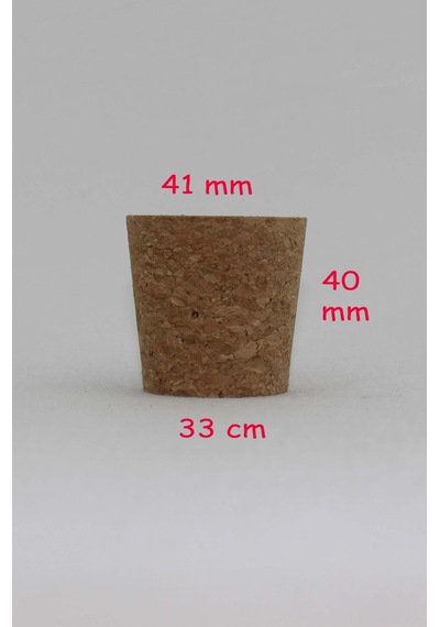 Cam Süt Şişesi Için Mantar Tıpası 41X33X40 Mm 1 Adet