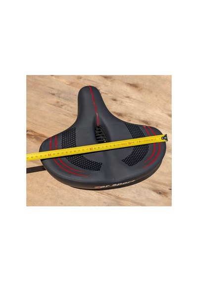 Ultra Rahat Süper Geniş Oturak Sele - E-bike, Elostemerli, Comfort, Double Line, Hava Kanal Siyah