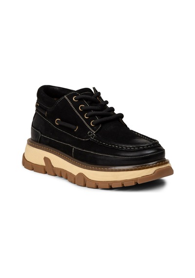 Deery Erkek Hakiki Nubuk Siyah Sneaker - 25550msyhc01 Siyah