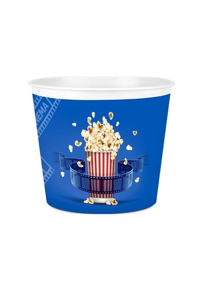 Popcorn Mısır Kovası Dekoratif - Dev Boy Renkli