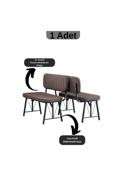 Elfin 70x110 Efes Sabit, 2 Sandalye 1 Bench, Masa Sandalye Takımı, Mutfak Masası Takımı - Kahverengi Elfin 70x110 Efes Sabit, 2 Sandalye 1 Bench, Masa Sandalye Takımı, Mutfak Masası Takımı - Kahverengi