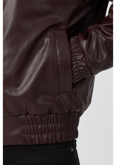 Danger Erkek Limited Edition Deri Mont Ceket Bordo
