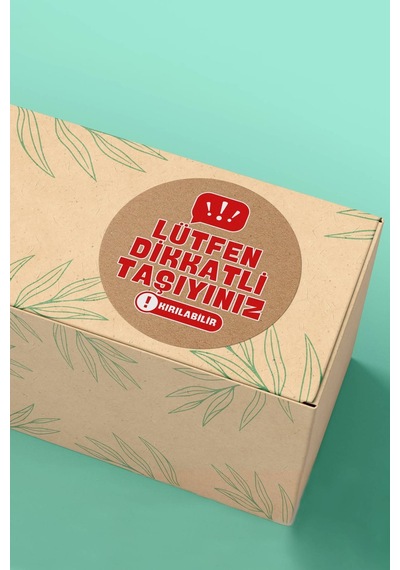 Kırılabilir Kraft Sticker 3x3cm St2274 Çok Renkli