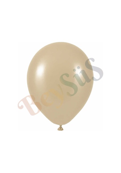 Deniz Kumu Renk Lateks Retro Balon 30 Cm - 6 Adet Bej