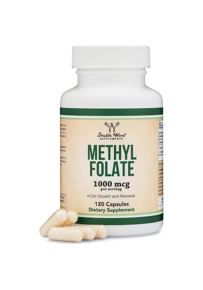 Double Wood Methylfolate 1,000mcg, 120 Caps Methylated Folate Tha