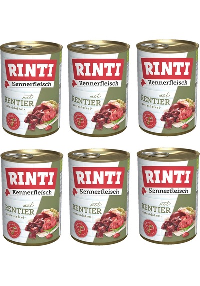 Rinti Geyik Etli Gurme Köpek Konservesi 400 G X 6 Adet